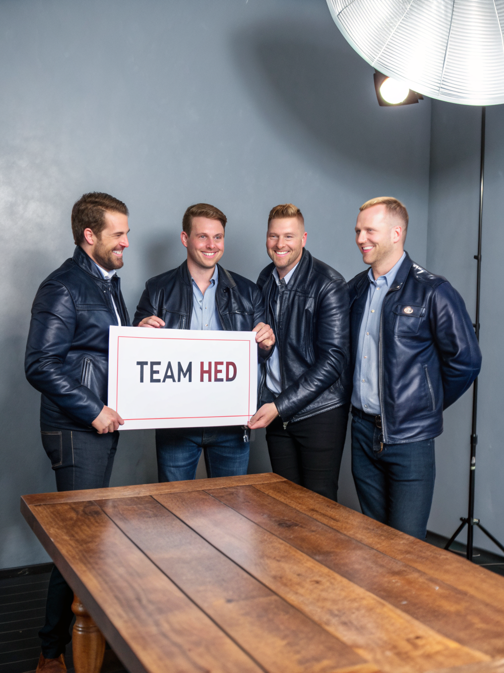 TEAM HED members presenting a large donation check to a local charity